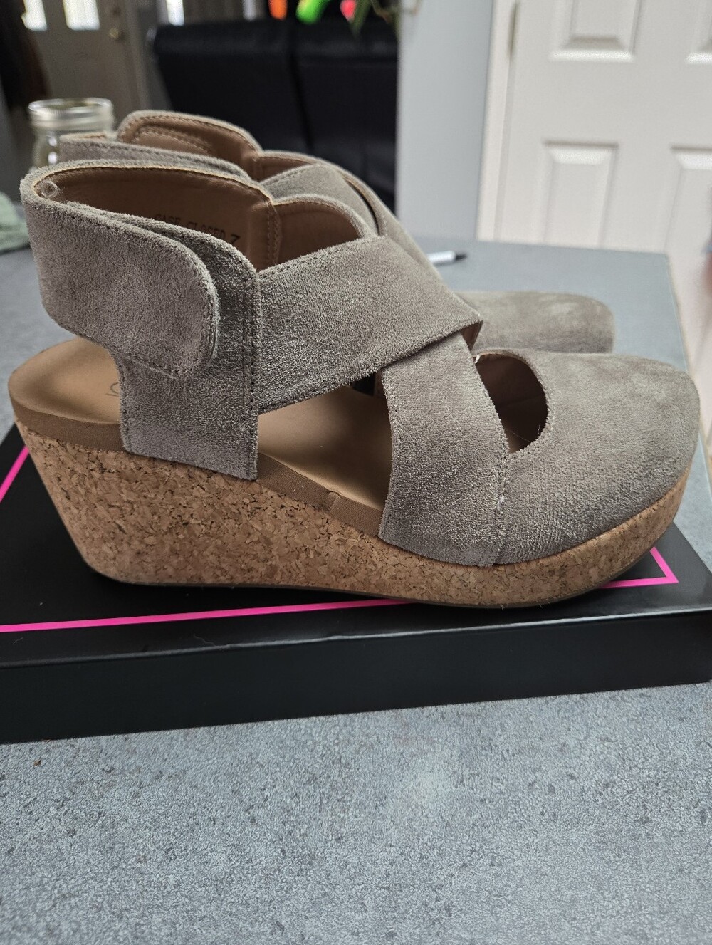 Corkys Footwear Case Closed Wedge - Gray